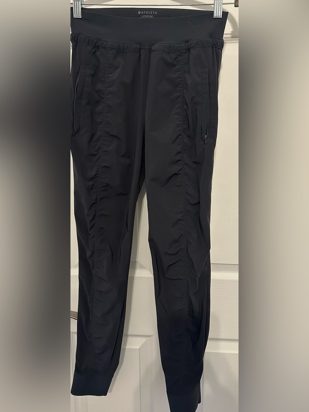 Athleta Attitude Pants in dark charcoal grey. Size 0